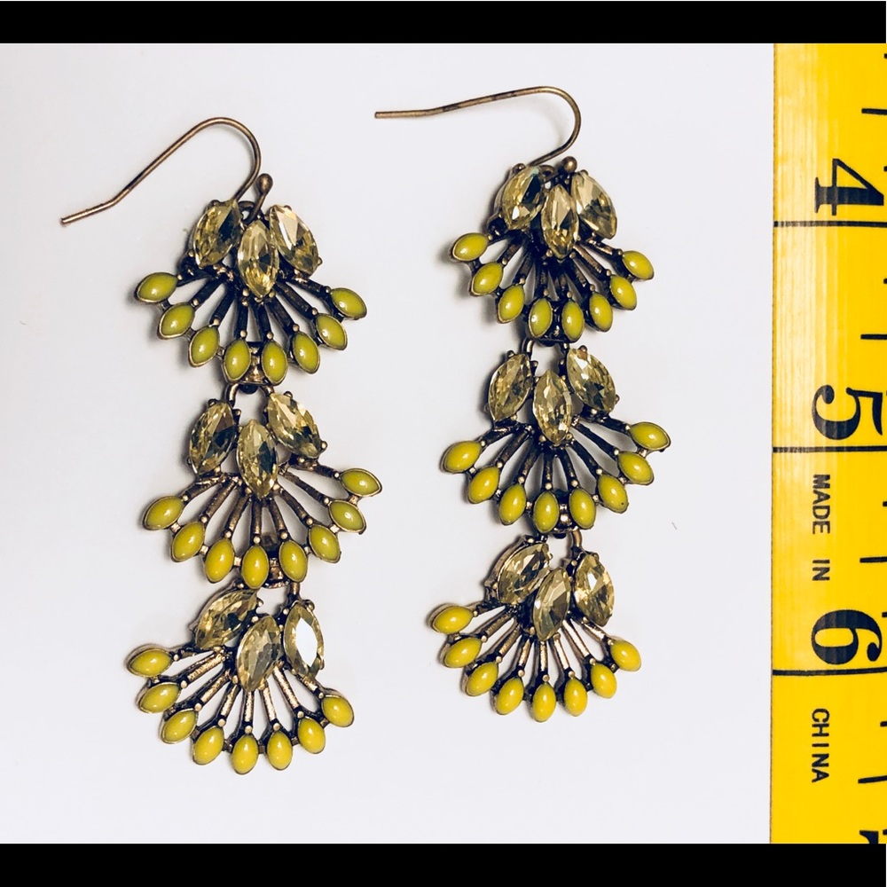 Yellow statement earrings
